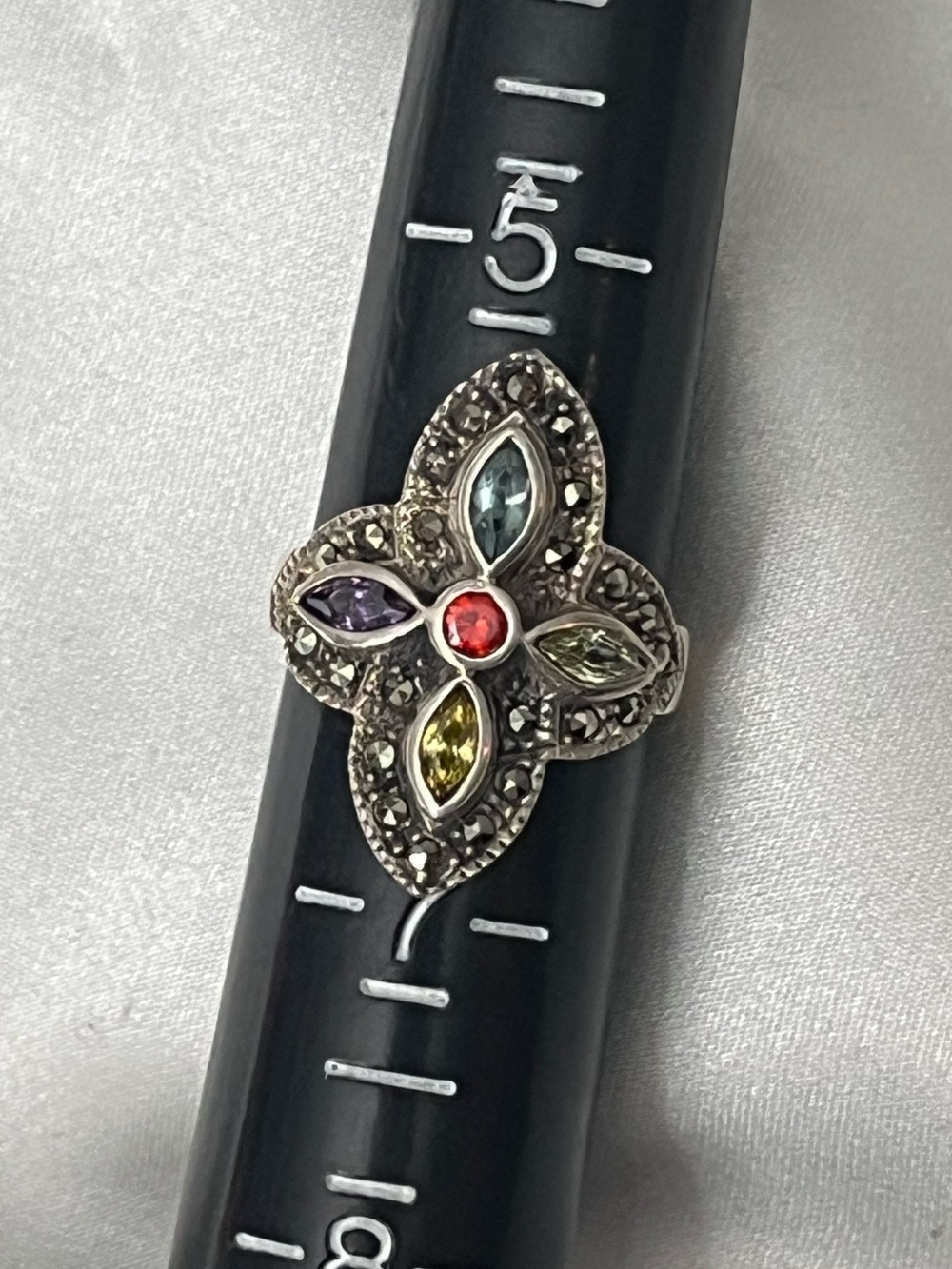 Vintage Colored Stone Statement Ring